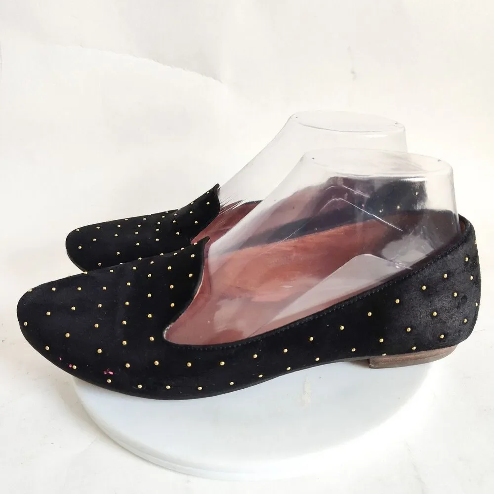 Madewell 1937 Teddy Loafers Women Size 7 Suede Comfortable Leather Flats Studded